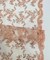 Coral Sequin Embroidered Lace Fabric by the Yard, 54" Wide Floral Mesh Lace with Double Scalloped Edges